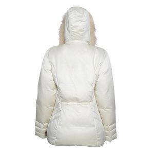 Casaco Moncler Puffer e Pelos Creme