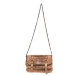 Bolsa-Cris-Barros-Couro-Texturizado-Marrom