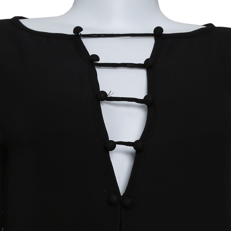 Blusa-Cris-Barros-Manga-Longa-Preta