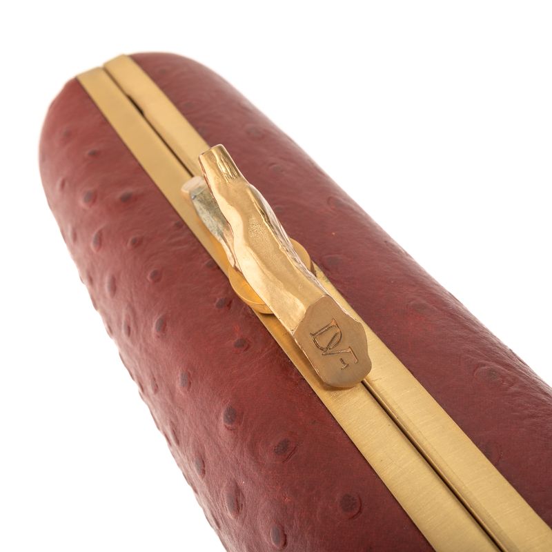 Clutch-Diane-von-Furstenberg-Avestruz-Vermelha