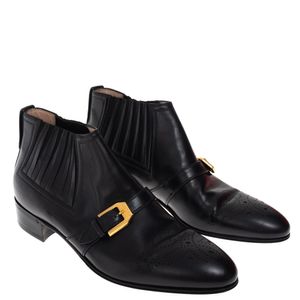 Bota Gucci Chelsea Couro Preta