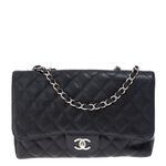 Bolsa-Chanel-Classic-Single-Flap-Jumbo-Caviar-Preta