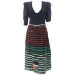 Vestido-Cris-Barros-Botoes-Listras-Marinho-Verde-e-Laranja