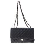 Bolsa-Chanel-Classic-Single-Flap-Jumbo-Caviar-Preta