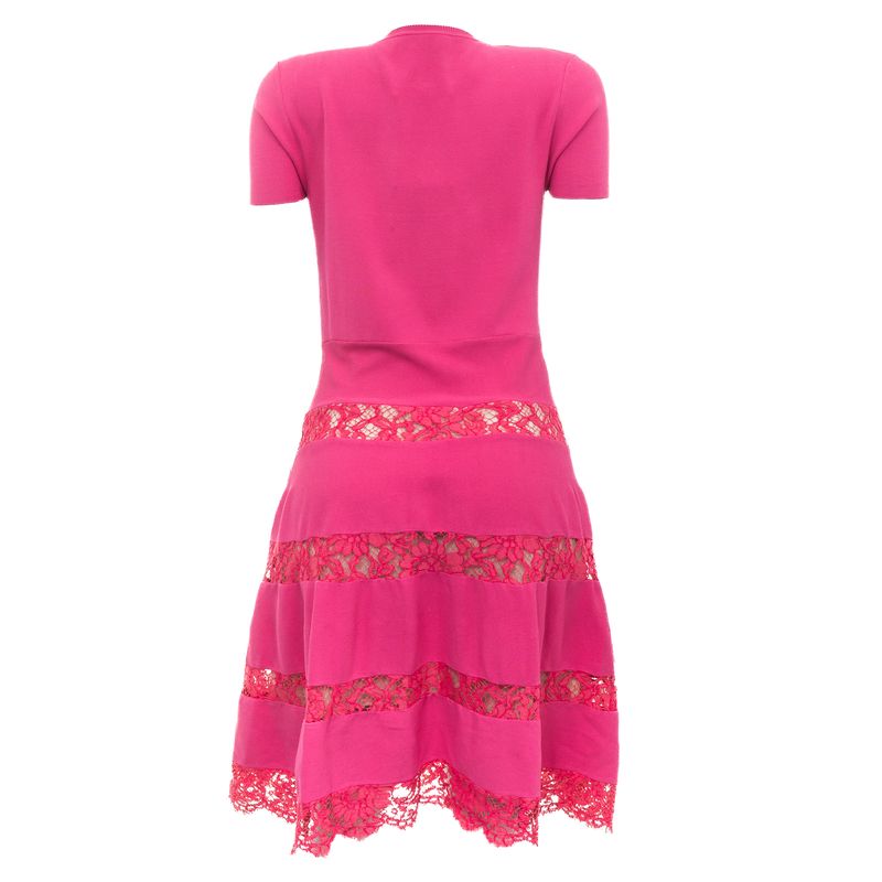 Vestido-Valentino-Garavani-Malha-e-Renda-Rosa
