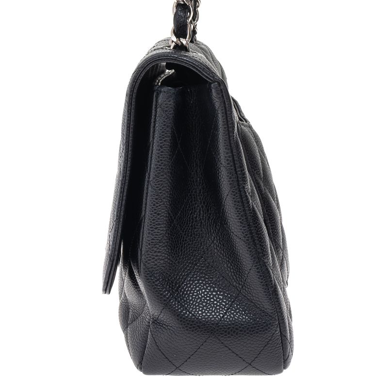Bolsa-Chanel-Classic-Single-Flap-Jumbo-Caviar-Preta