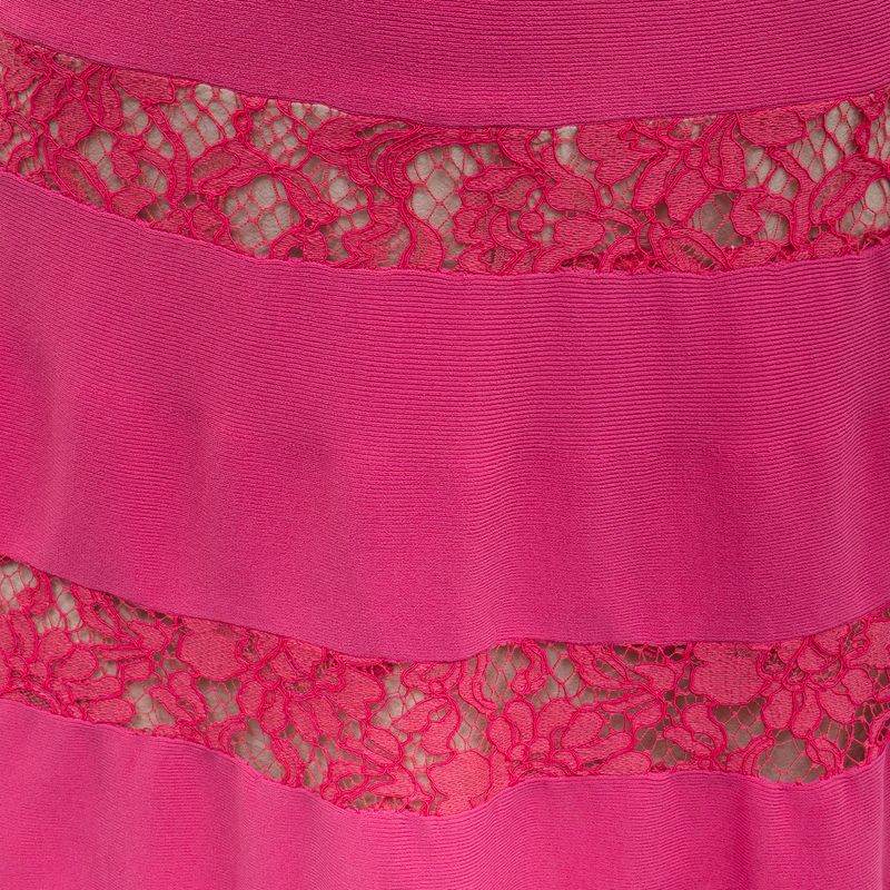 Vestido-Valentino-Garavani-Malha-e-Renda-Rosa