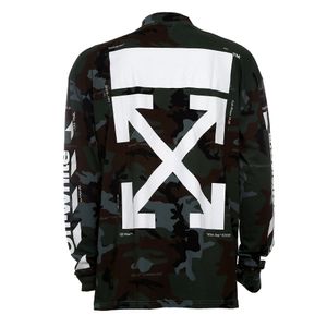 Blusa Off White Manga Longa Camuflada Verde