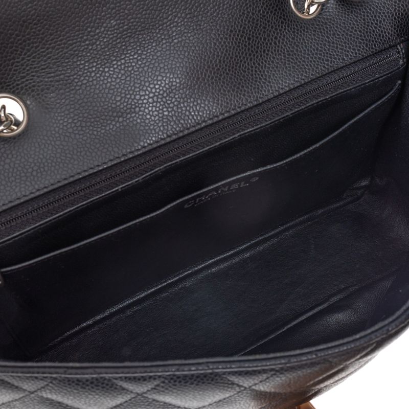 Bolsa-Chanel-Classic-Single-Flap-Jumbo-Caviar-Preta