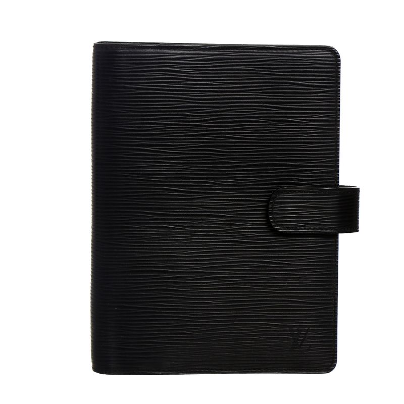 Agenda-Louis-Vuitton-Couro-Epi-Preto