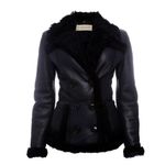 Casaco-Burberry-Couro-Azul-e-Pelos-