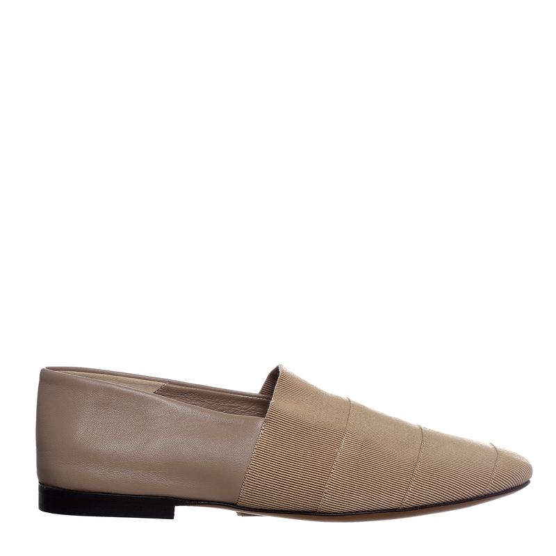 Sapato-Salvatore-Ferragamo-Couro-e-Elastico-Bege