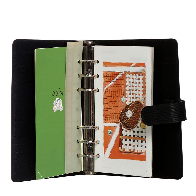 Agenda-Louis-Vuitton-Couro-Epi-Preto