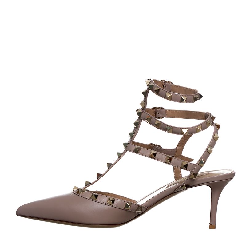 Scarpin-Valentino-Rockstud-Bege-