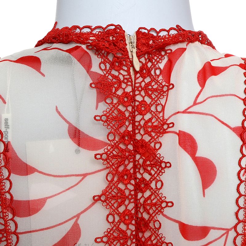 Vestido-Self-Portrait-Renda-e-Plissado-Bicolor-