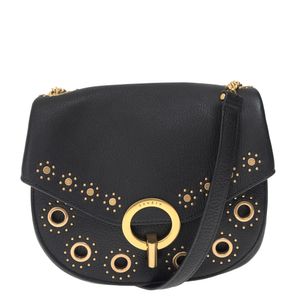 Bolsa Sandro Transpassada Couro Preta