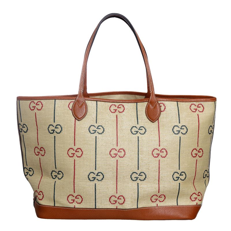 Bolsa-Gucci-Tote-Rafia-Colorida-