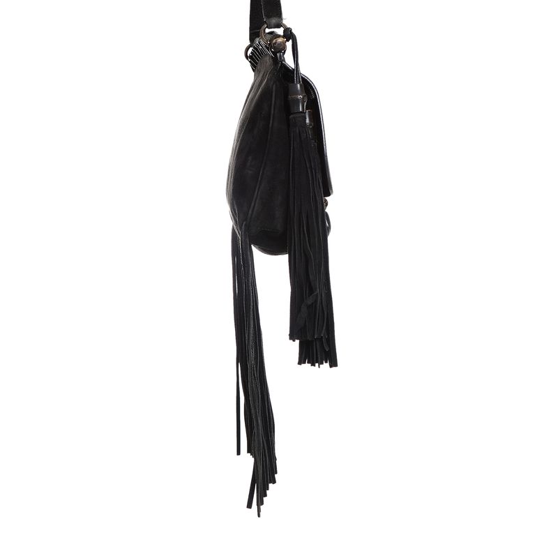Bolsa-Gucci-Nouveau-Fringe-Camurca-Preta