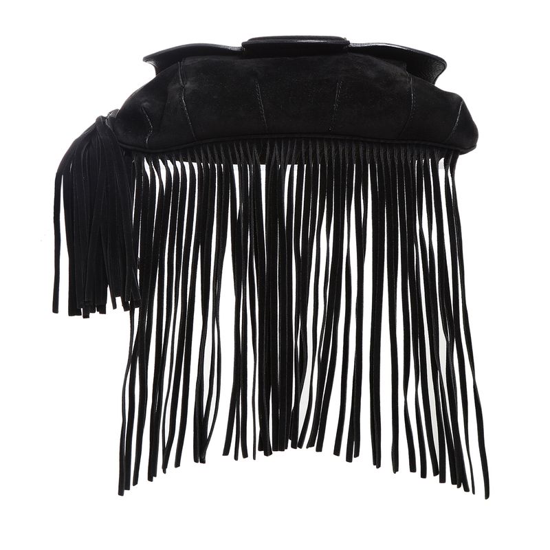 Bolsa-Gucci-Nouveau-Fringe-Camurca-Preta