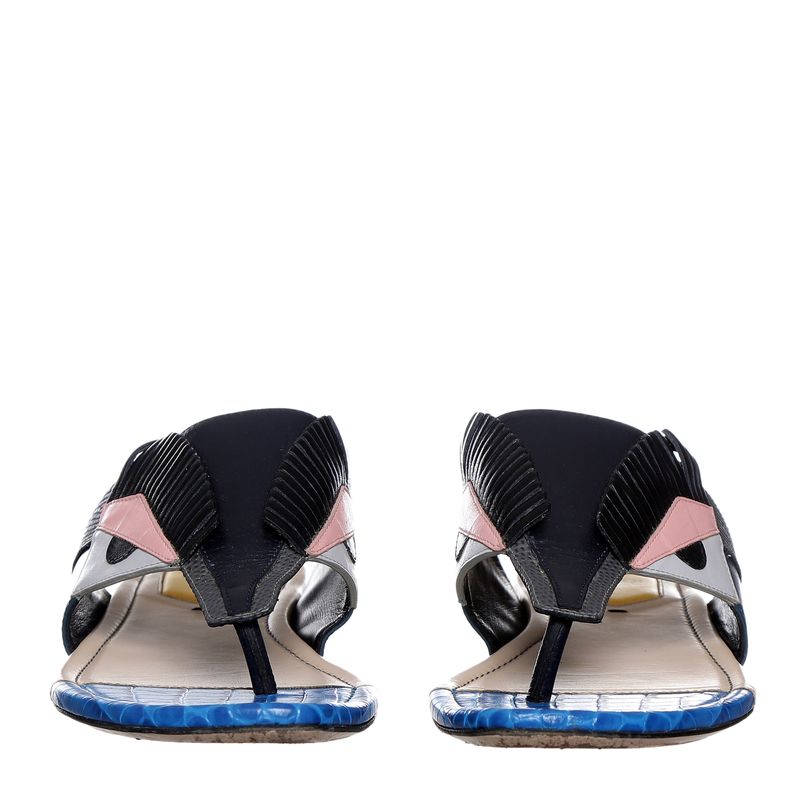 Rasteira-Fendi-Monster-Couro-Colorido-