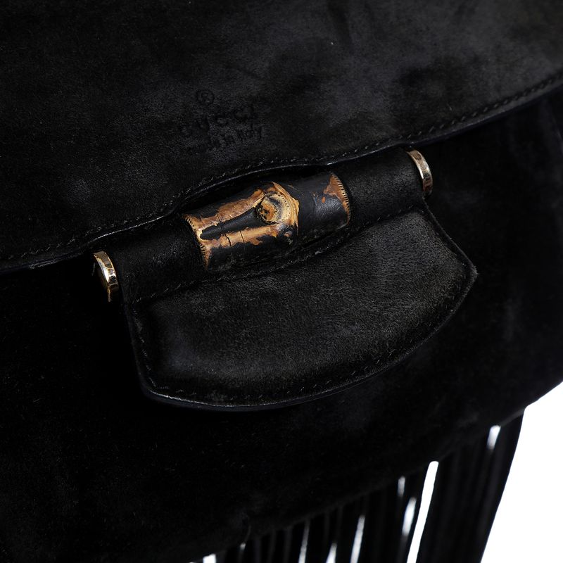 Bolsa-Gucci-Nouveau-Fringe-Camurca-Preta