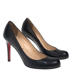 Sapato de Salto Christian Louboutin Couro Preto