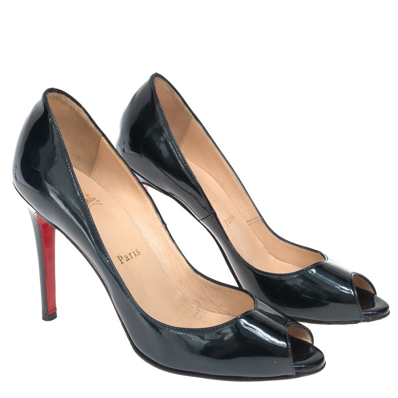 77651-Sapato-Christian-Louboutin-Peep-Toe-Verniz-Verde-Escuro-verso