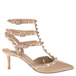 Sapato-Valentino-Garavani-Scarpin-Rockstud-Verniz-Bege
