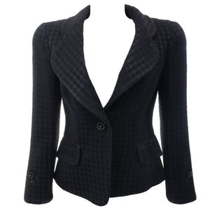 Blazer Carolina Herrera Lã Preto