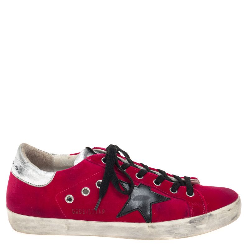 Tenis-Golden-Goose-Super-Star-Veludo-Rosa