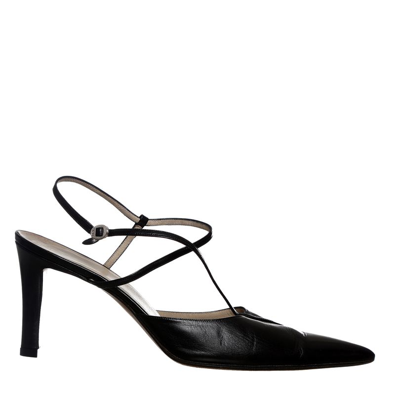 Sapato-Christian-Dior-Vintage-Couro-Preto-