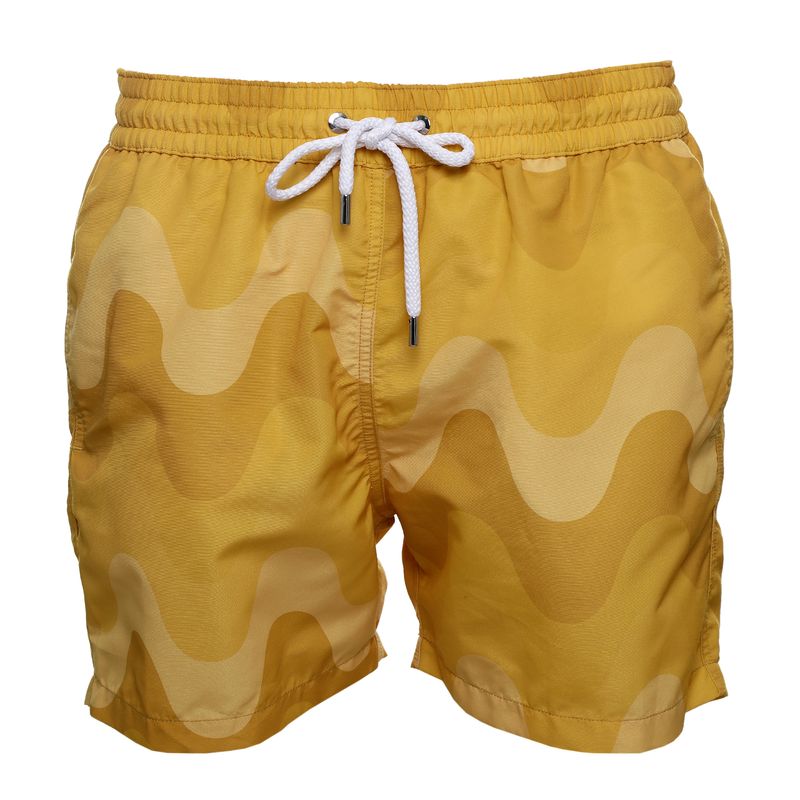 Bermuda-Masculina-Estampada-Amarela-