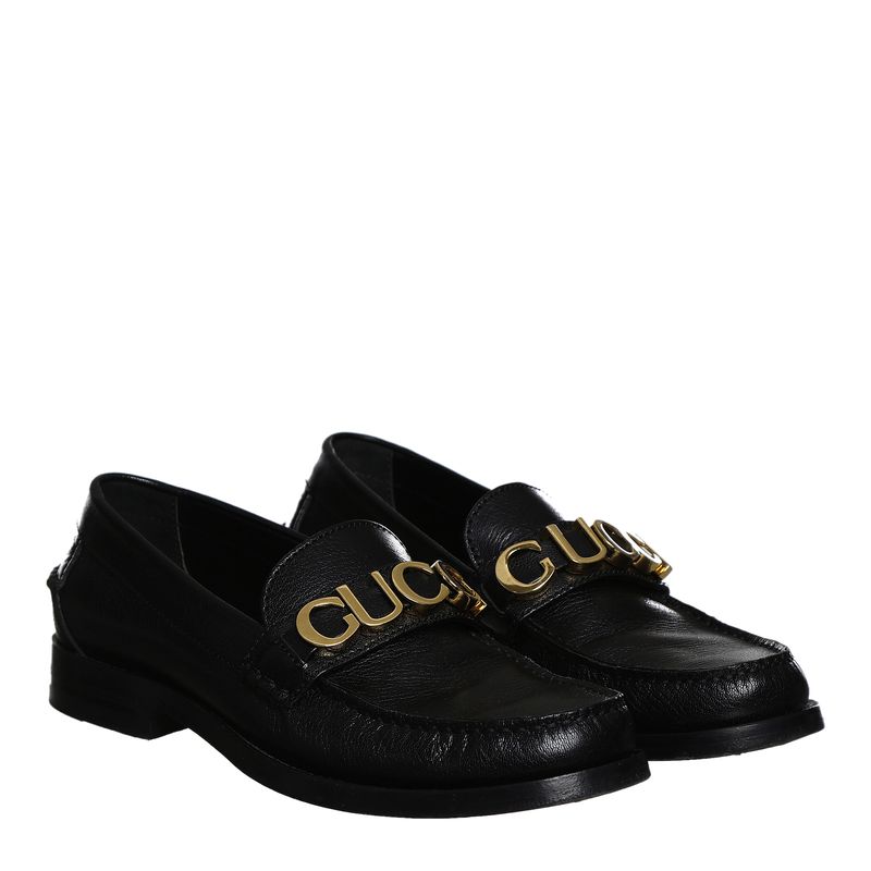 Mocassim-Gucci-Logo-Preto