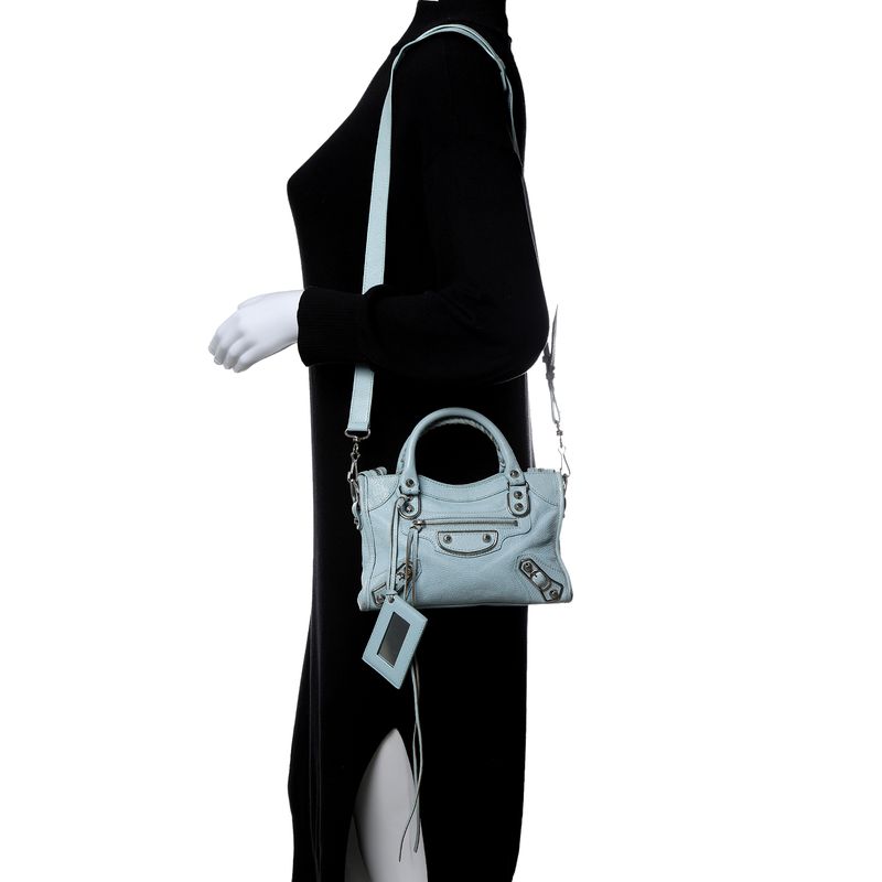 Bolsa-Balenciaga-Motocross-Classic-City-Nano-Verde-Agua