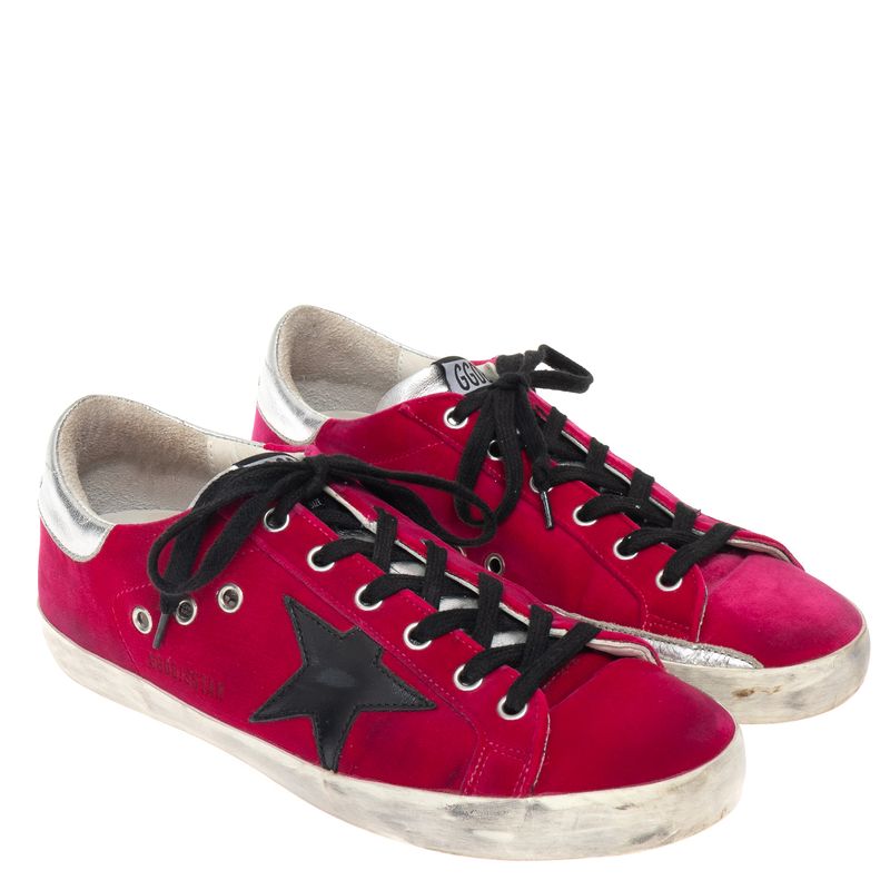 Tenis-Golden-Goose-Super-Star-Veludo-Rosa