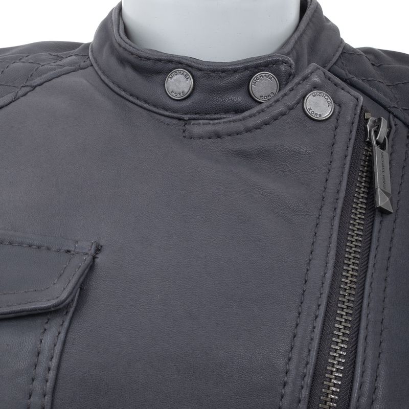 Jaqueta-Michael-Kors-Couro-Cinza