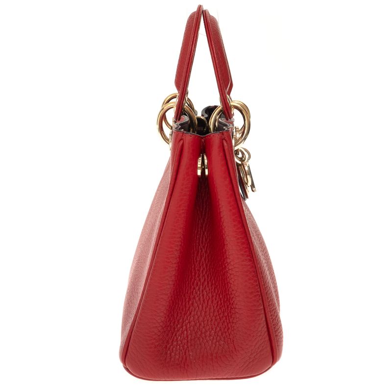 Bolsa-Christian-Dior-Diorissimo-Pequena-Vermelha