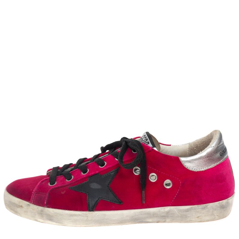 Tenis-Golden-Goose-Super-Star-Veludo-Rosa