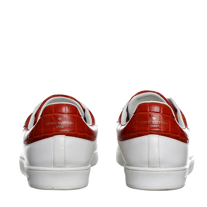 Tenis-Louis-Vuitton-Couro-Branco-e-Vermelho-