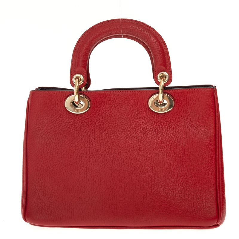 Bolsa-Christian-Dior-Diorissimo-Pequena-Vermelha