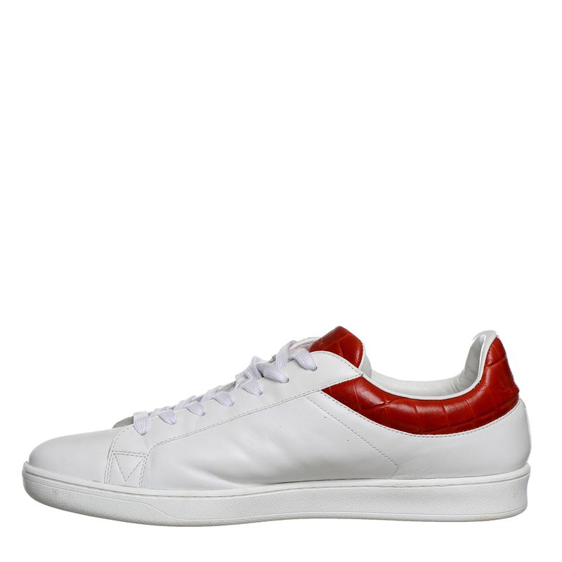 Tenis-Louis-Vuitton-Couro-Branco-e-Vermelho-
