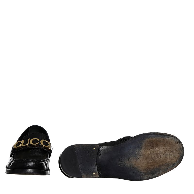 Mocassim-Gucci-Logo-Preto