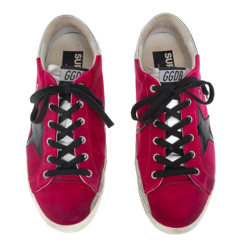 Tenis-Golden-Goose-Super-Star-Veludo-Rosa