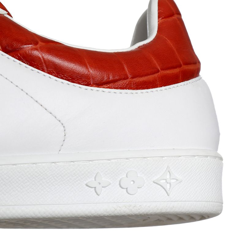 Tenis-Louis-Vuitton-Couro-Branco-e-Vermelho-