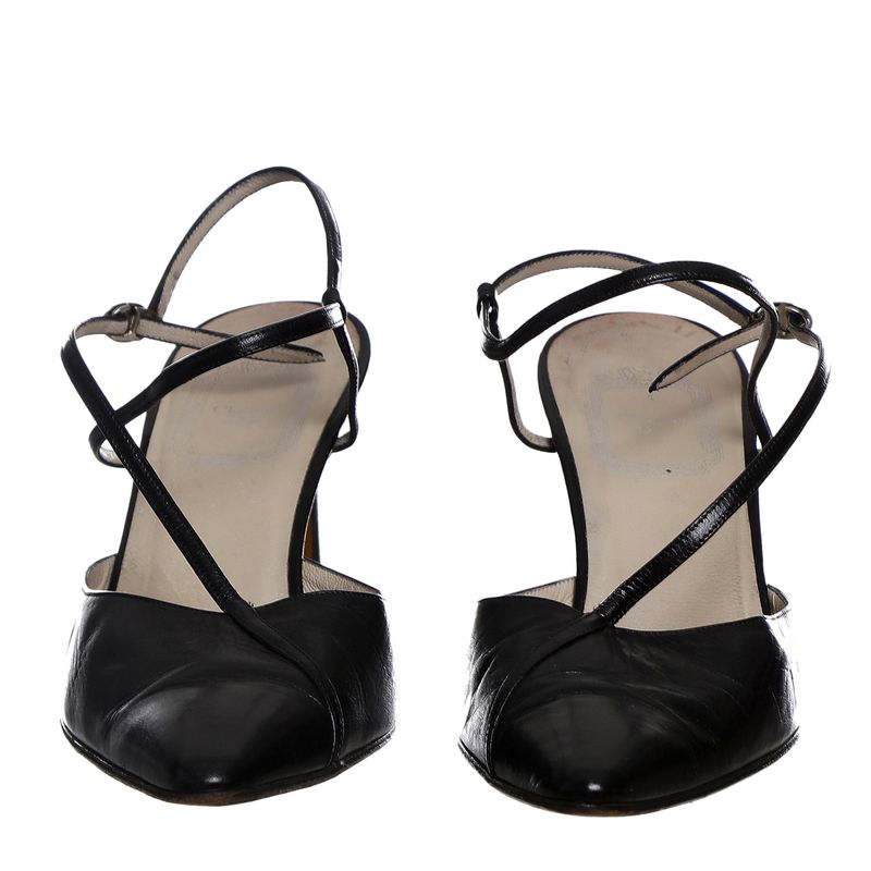Sapato-Christian-Dior-Vintage-Couro-Preto-