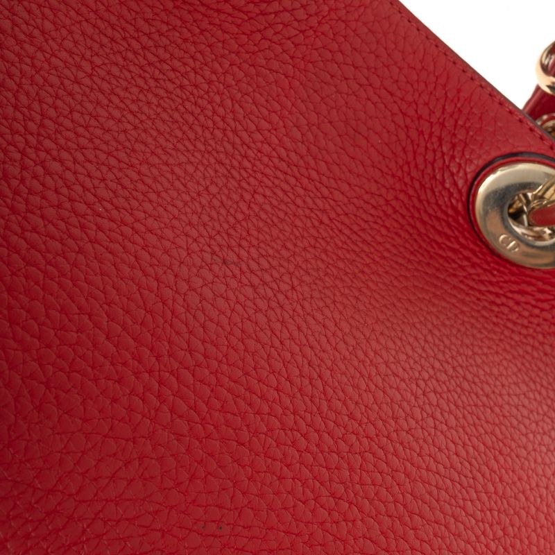 Bolsa-Christian-Dior-Diorissimo-Pequena-Vermelha