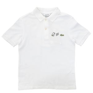 Blusa Polo Lacoste Infantil Peanuts Branca