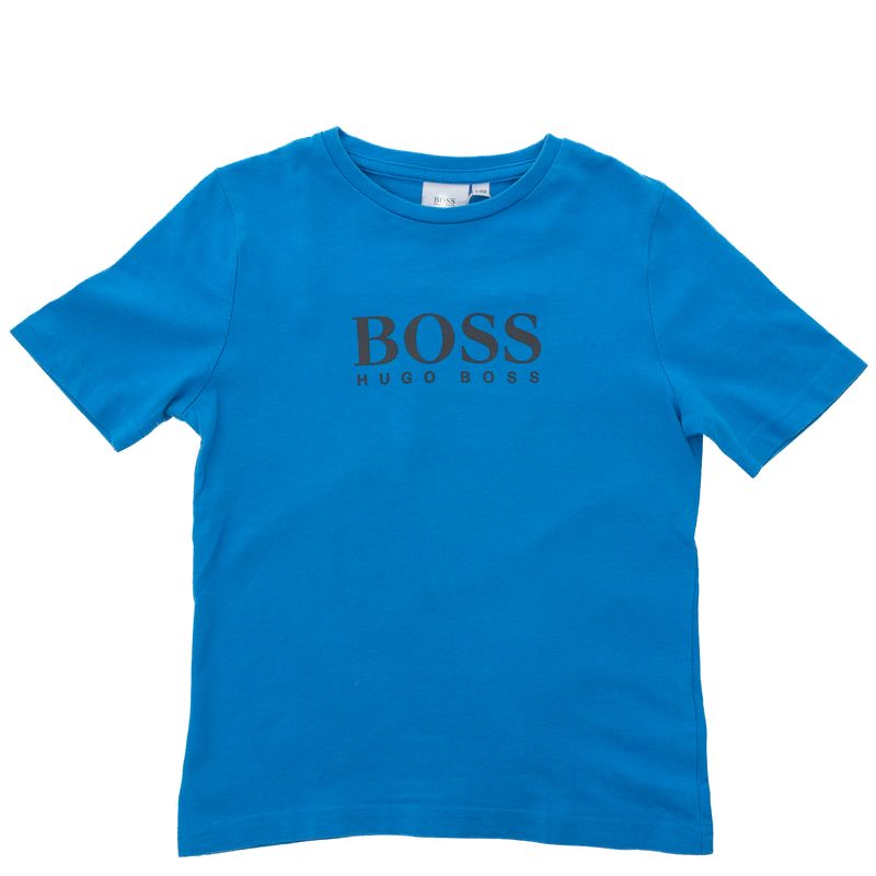 Camiseta-Hugo-Boss-Infantil-Logo-Azul
