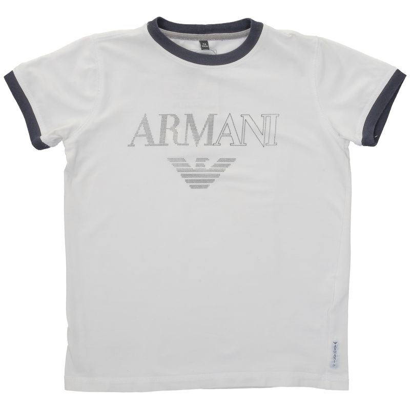 Camiseta-Armani-Junior-Logo-Branca