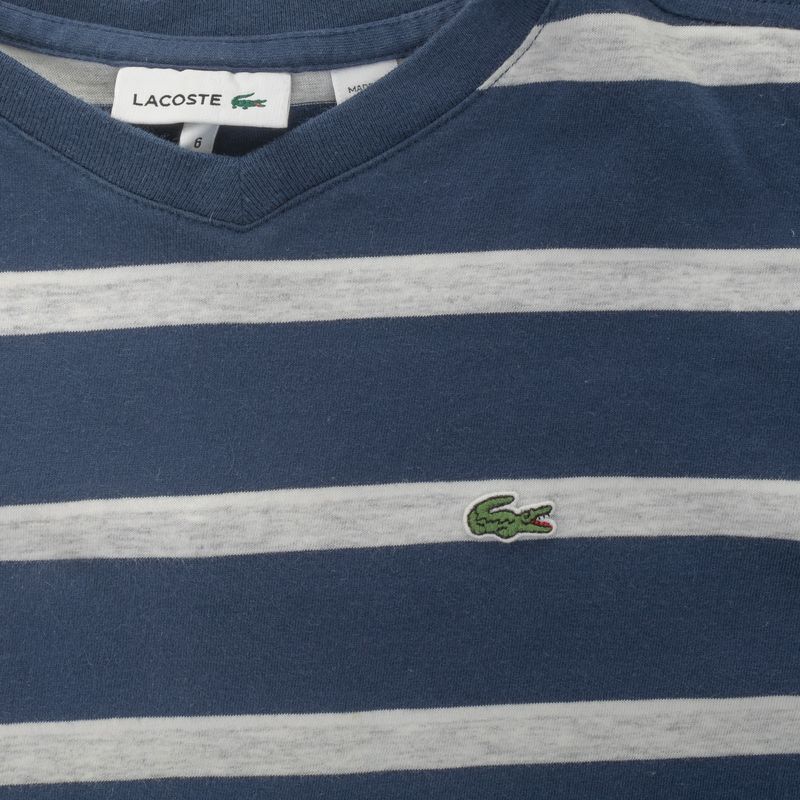 Camiseta-Lacoste-Infantil-Listrada-Cinza-e-Marinho
